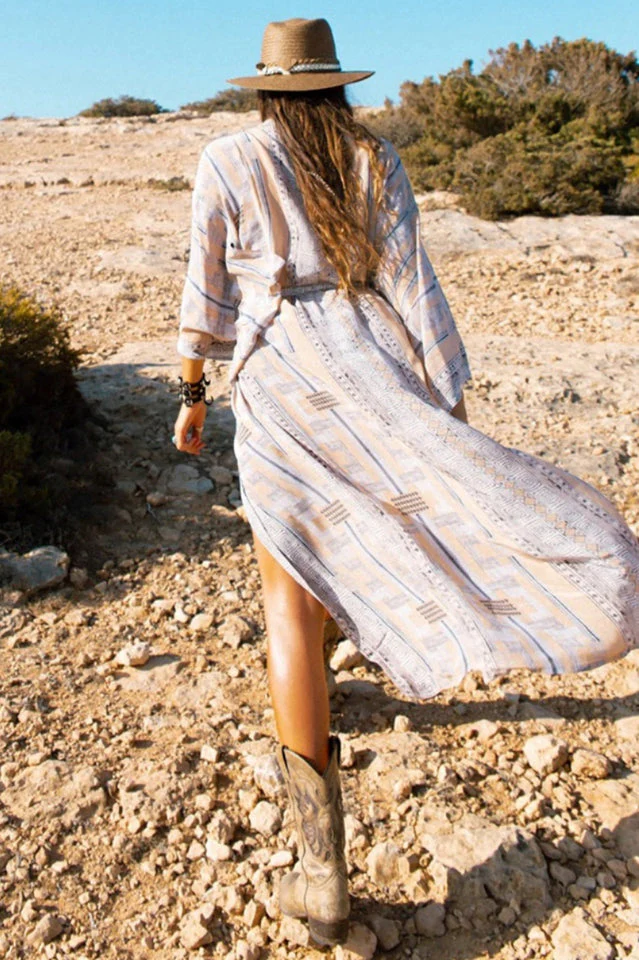 Boho Tie Dye Kimono Blouse - Image 26