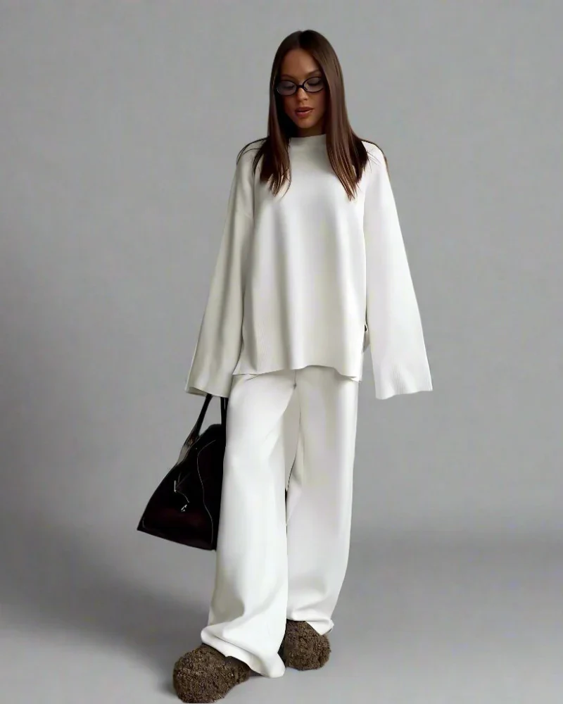 Cozy two-piece long pants set