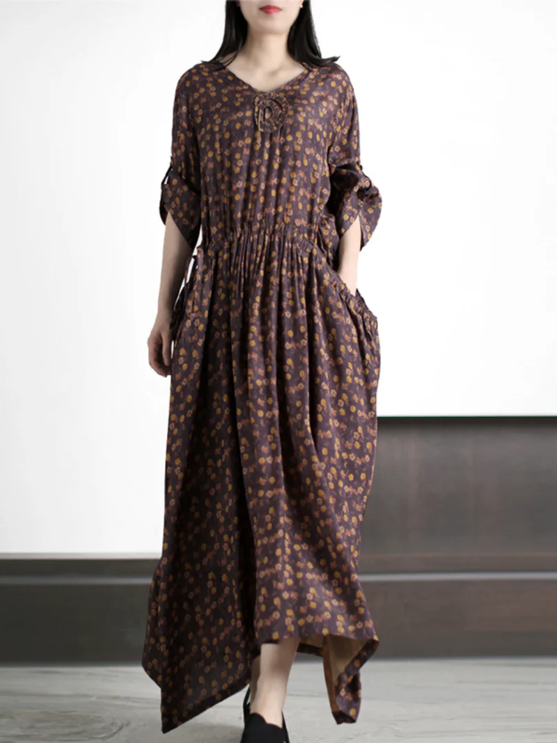 Crazy Style Loose Round Neck A-line Dress