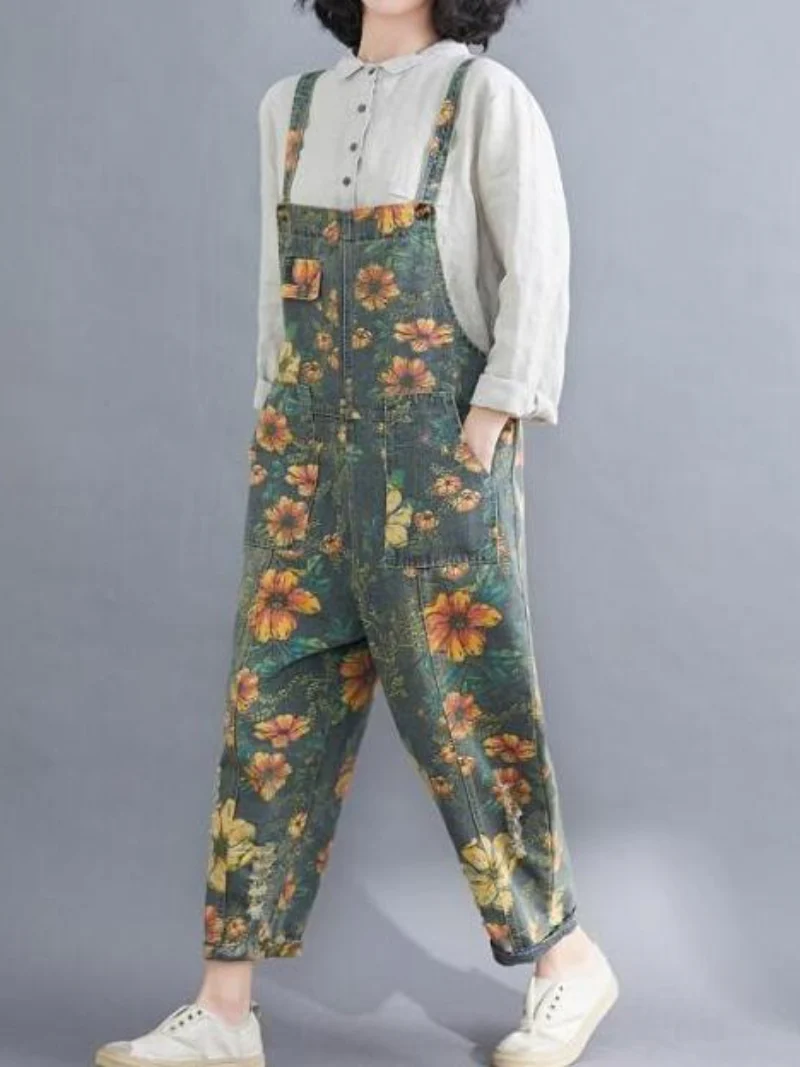 Jump For Joy Floral Overalls Dungaree - Image 3