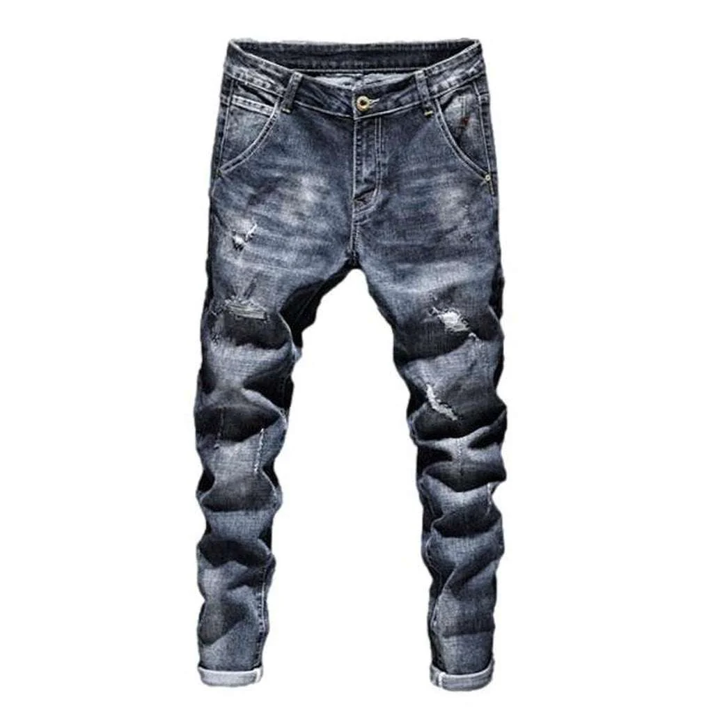 Washed men's ripped jeans - Image 2