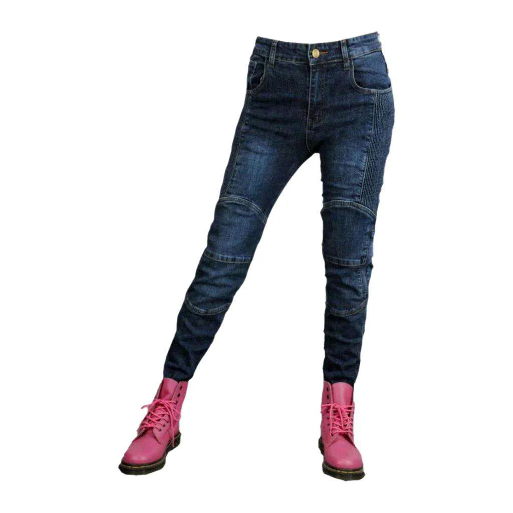 Wear-resistant ladies biker jeans - Image 2